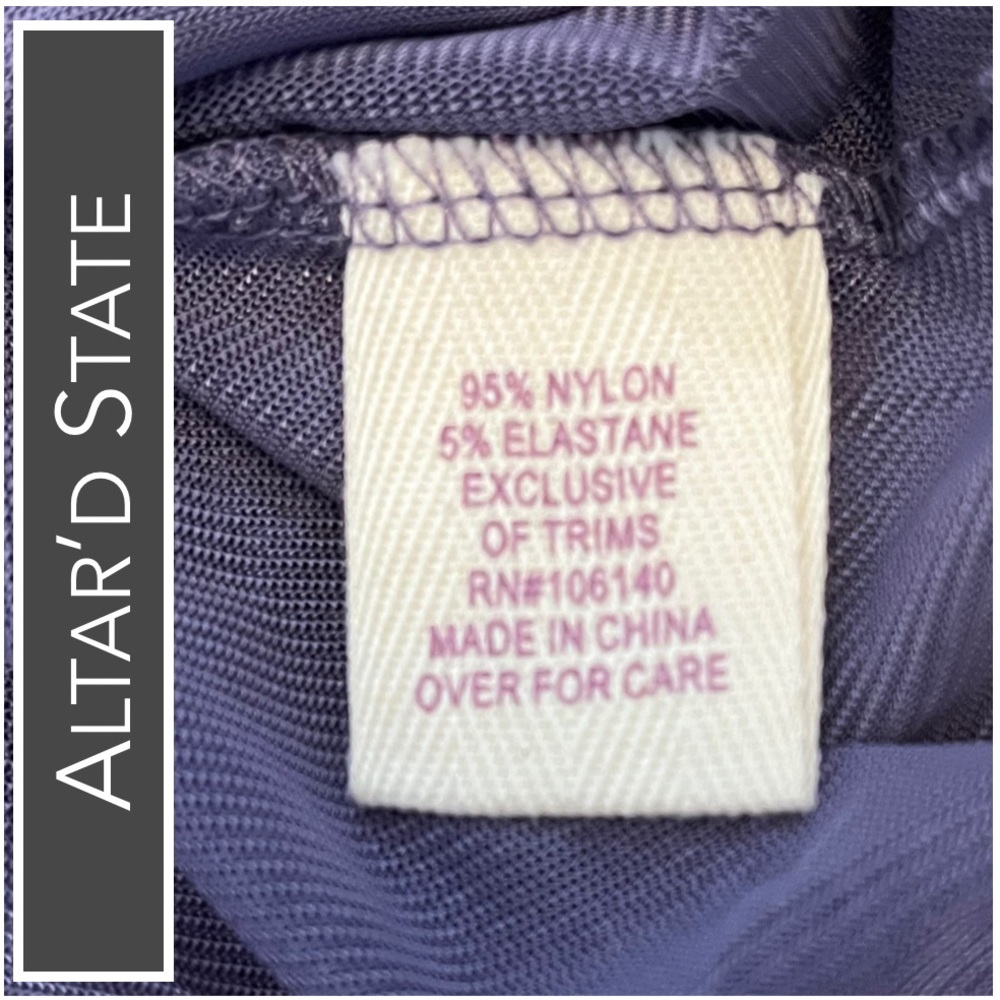 Altar’d State Purple Tunic Blouse with Lace Detail - Picture 7 of 9